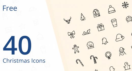 40 Free Xmas Icons for Adobe XD