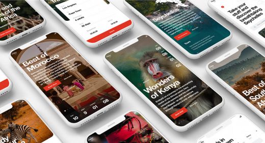 Africa travel Ui kit for XD