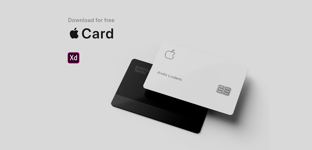 Apple Card Adobe XD mockup