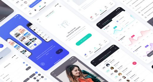 Atro mobile UI kit freebie