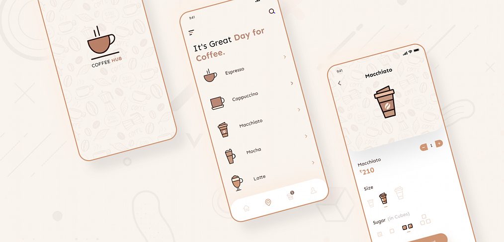 Coffee shop app XD concept