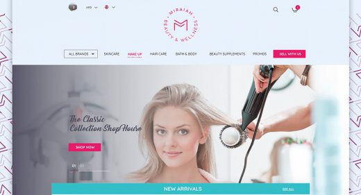 Cosmetics ecommerce XD template