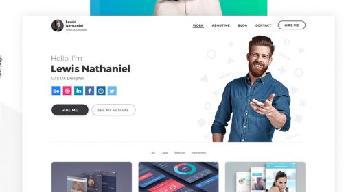 Designer Portfolio Template Adobe XD