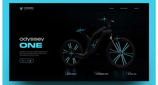 Free Bicycle XD website template