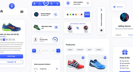 Free components XD UI kit