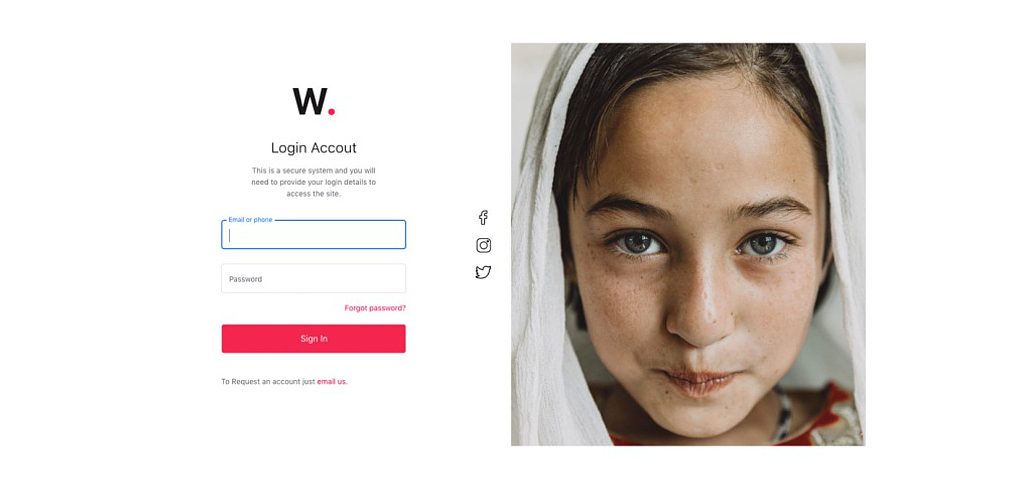 Free HTML and XD login page