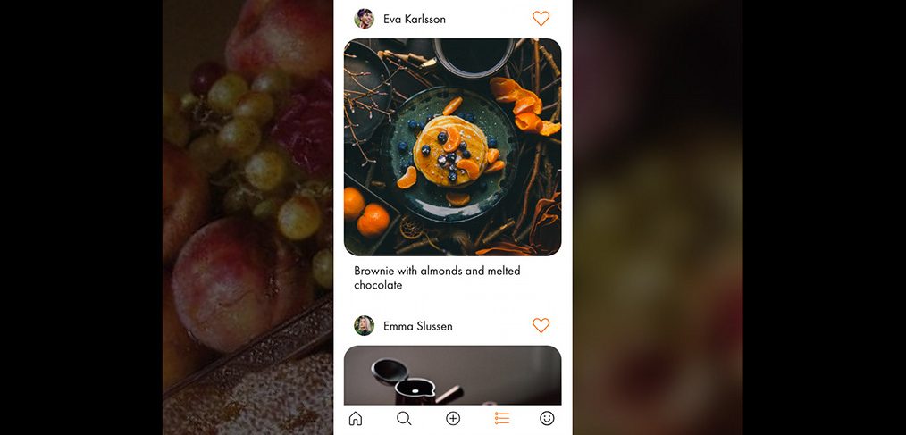 Free recipes food XD UI kit