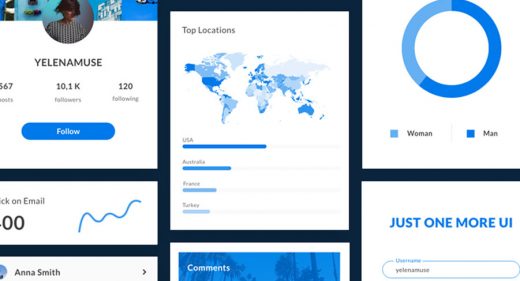 Free XD Admin Dashboard UI kit