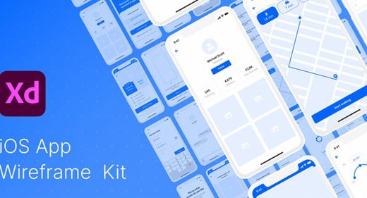 Free XD Wireframe Kit for iOS