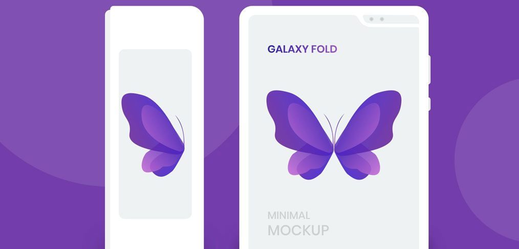 Galaxy Fold white XD mockup