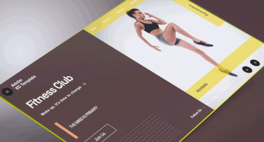 Gym/fitness XD homepage template