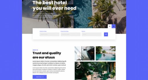 Hotel XD website template