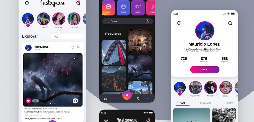 Instagram Adobe XD redesign