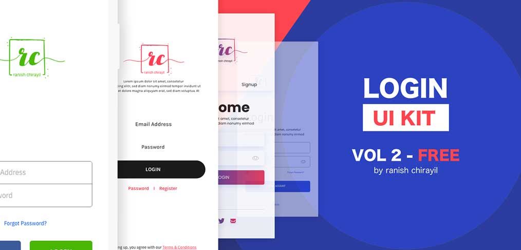 Login XD UI kit Vol. 1