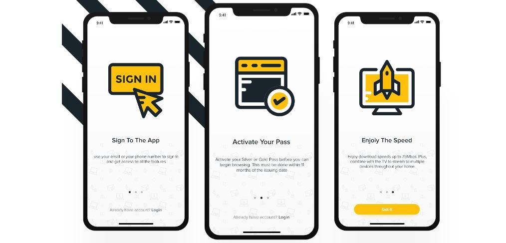 onboarding screens adobe xd