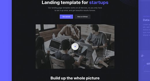 Open - Free React landing template