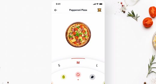 Pizza order app XD animation