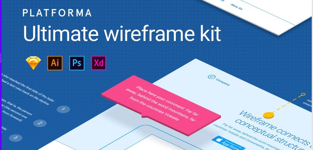 platforma wireframing kit adobe xd