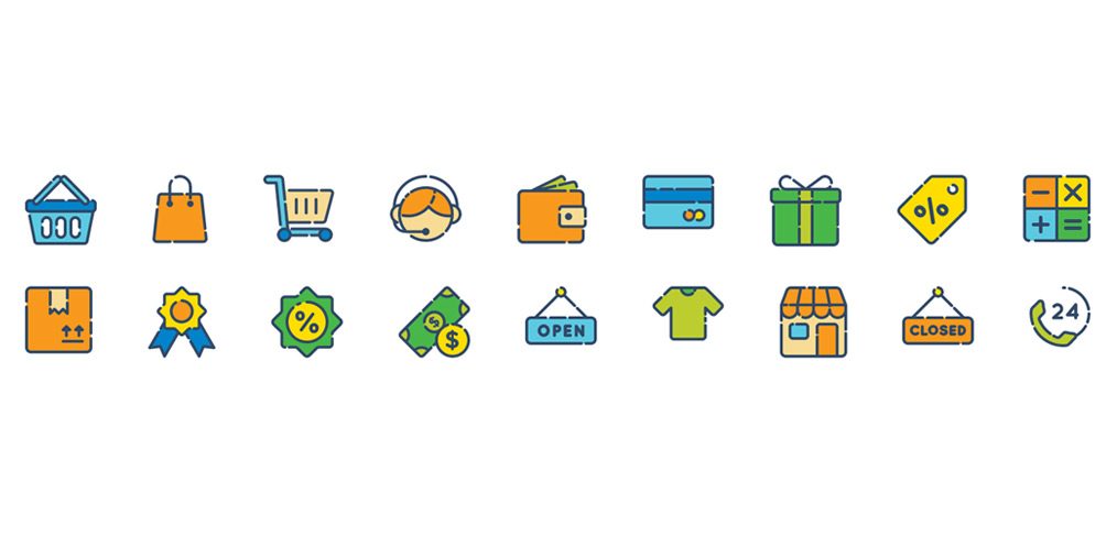 shopping icons adobe xd