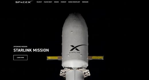 SpaceX animated website concept