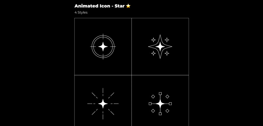 Stars animated with Adobe XD