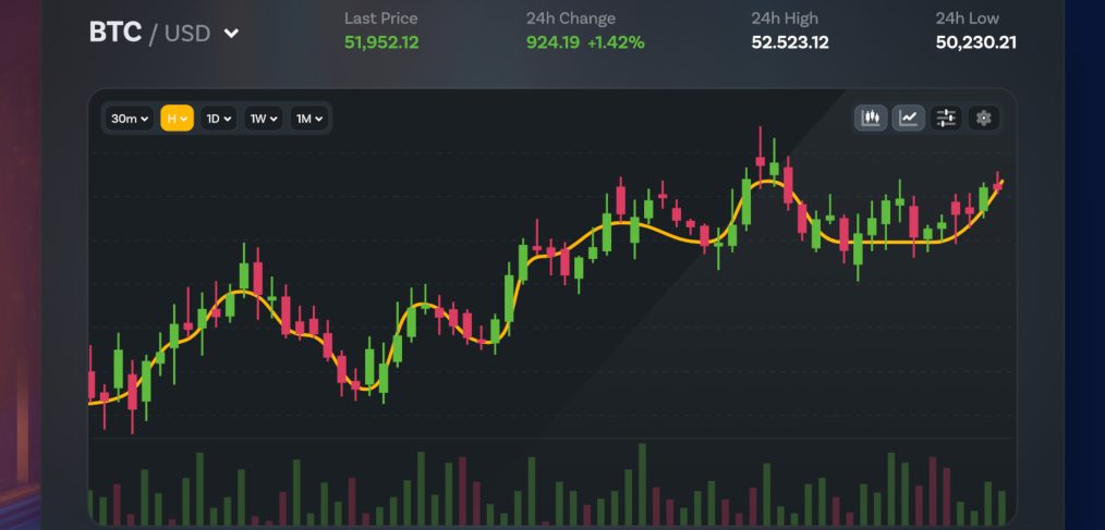 Stocks / Crypto Candle Chart XD template