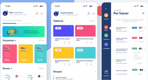 Task app XD mobile template