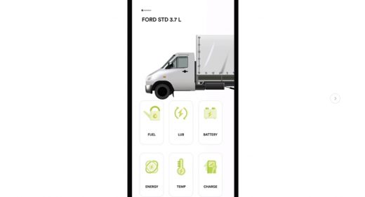 Truck maintenance app animation