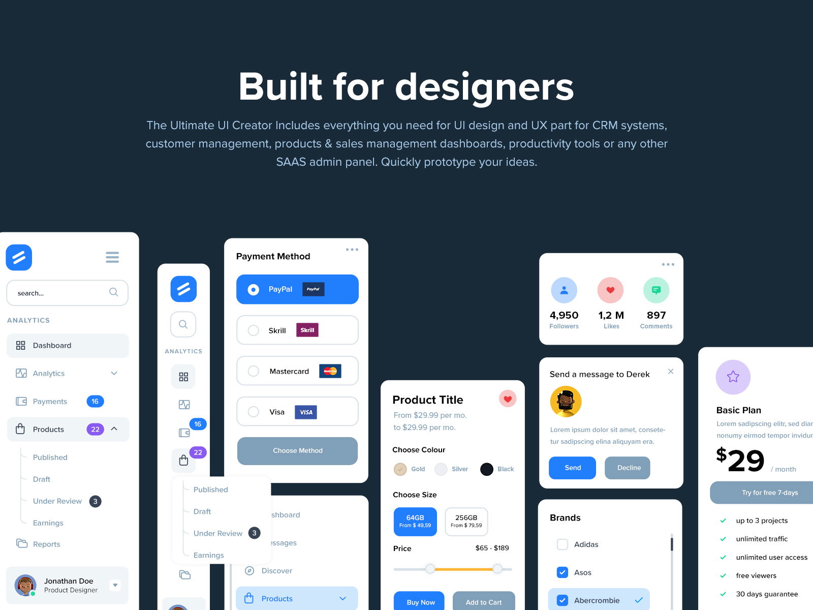 UI Creator - Premium XD UI kit 3