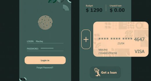 Wallet mobile app XD concept