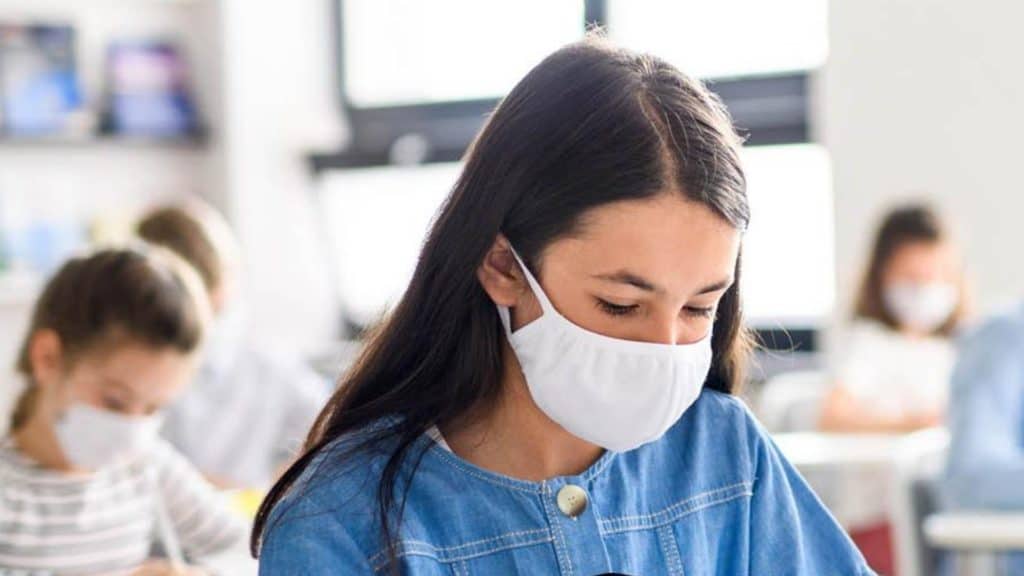 picture of student wearing mask