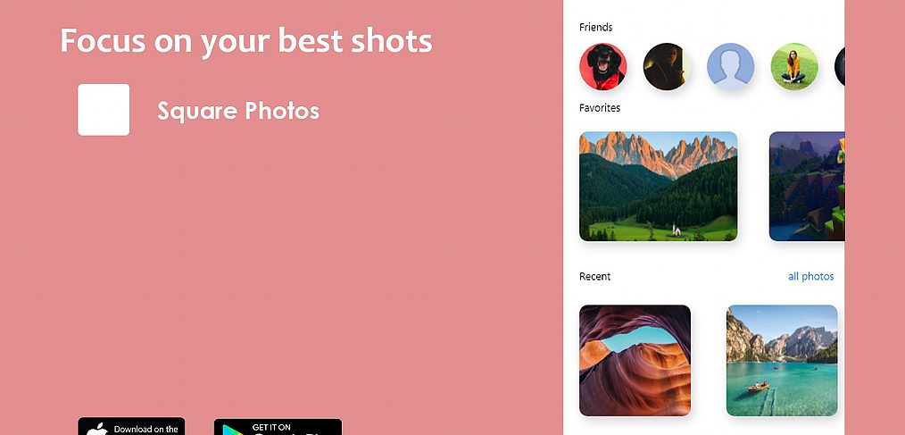 XD simple photos app template