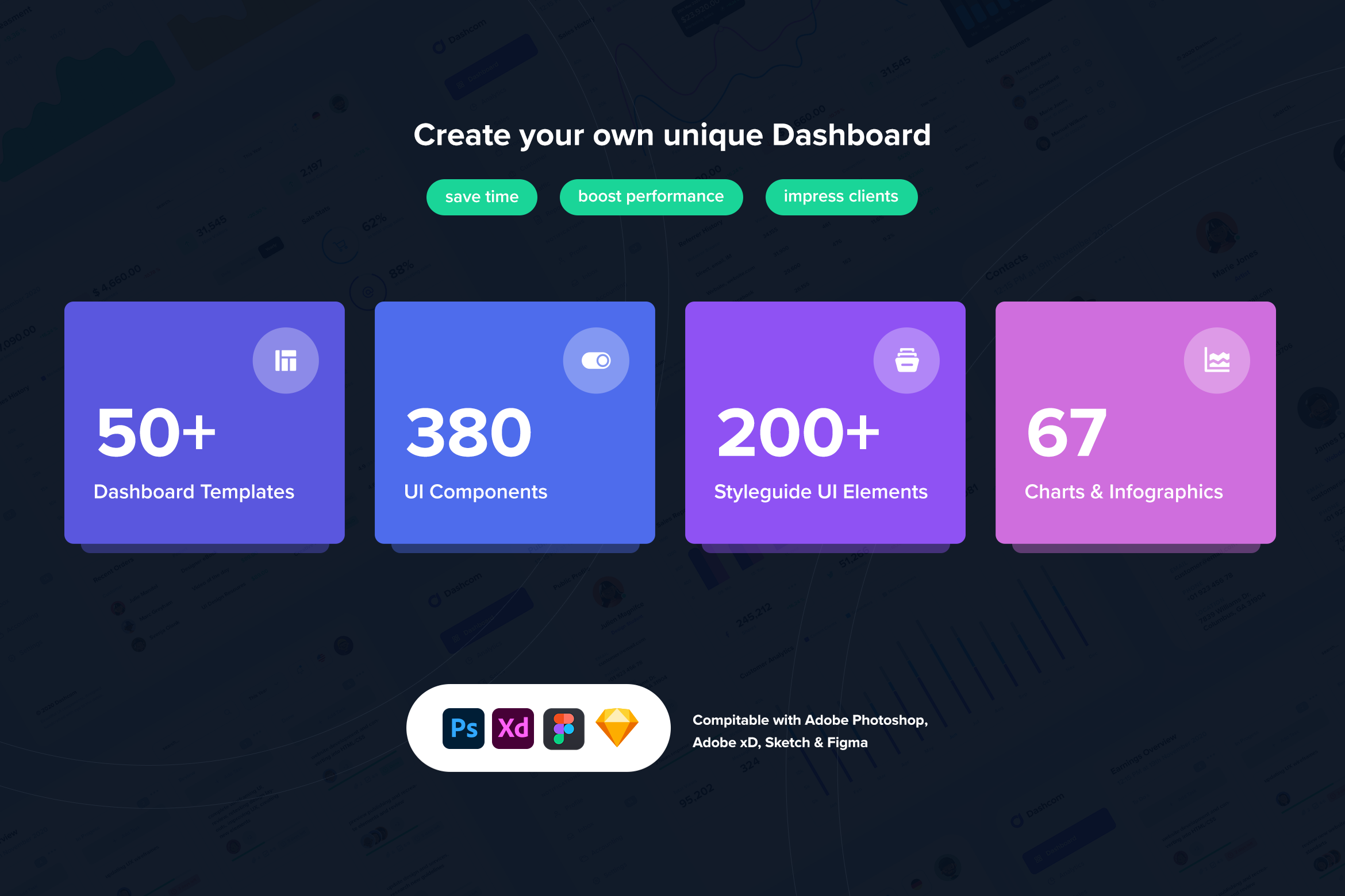 Dashcom - XD Dashboard UI kit 5