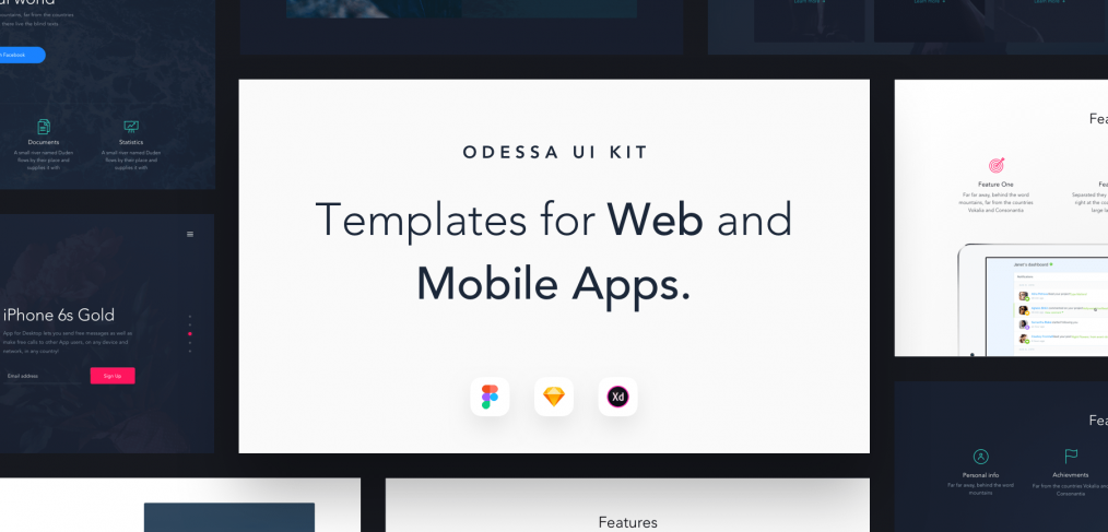 Odessa UI kit xd